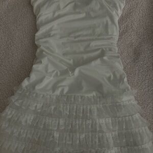 Elegant Ruffled Dress in White